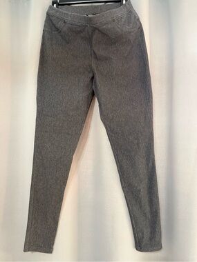 Gray Slim Ponte Knit Pants